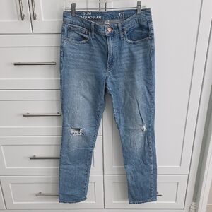 J. CREW Slim BoyfriendJeans with Distressed Details